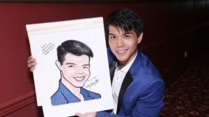 Telly Leung has his portrait at Sardi's