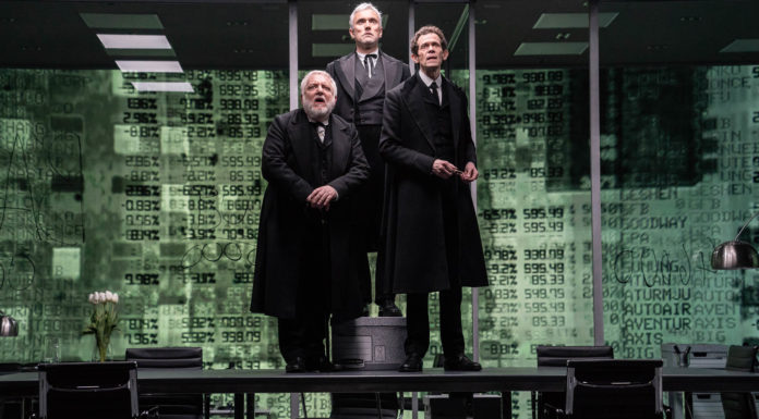 The Lehman Trilogy – SUSPENDED "The Lehman Trilogy" is playing at the Park Avenue Armory in New York