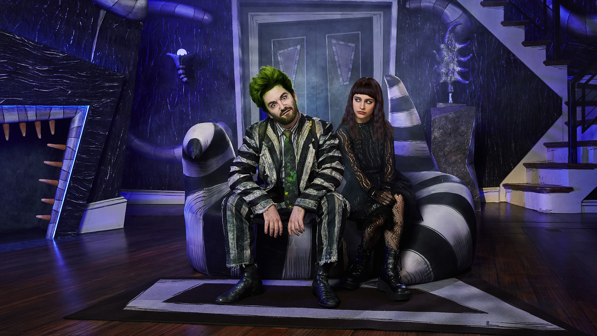 Alex Brightman Sophia Anne Caruso In Beetlejuice Matthew Murphy