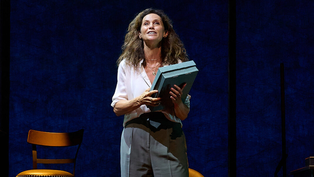 Cultural Attaché talks to actress Amy Brenneman who is appearing in Adam Rapp's 